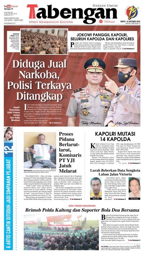 Koran Harian Umum Tabengan Edisi Oktober