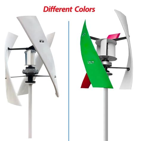 3KW Vertical Axis Wind Turbine Generator 24V 48V Low Noise Low Start