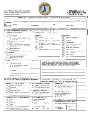 Fillable Online Application For Plan Examination And Building