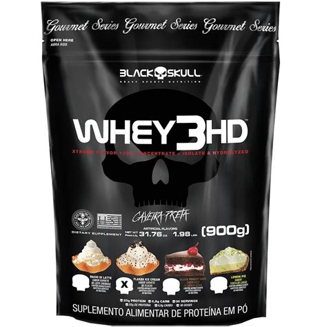 Whey Hd Gourmet G Refil Sorvete De Flocos Black Skull Otimanutri