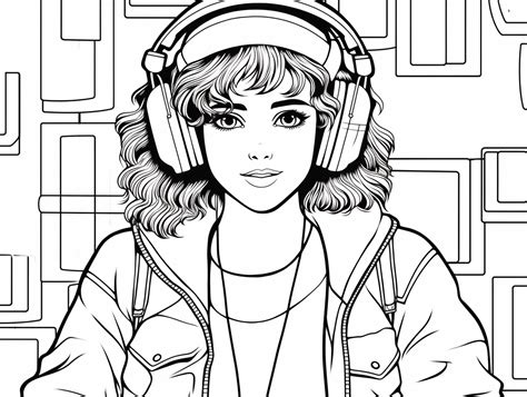 Classic 80s Coloring Sheet Coloring Page