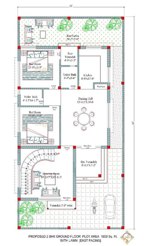 X House Plan Sqft House Plans Indian Floor Plans