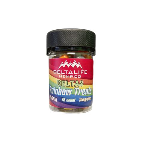 Delta Life Hemp Delta 8 Rainbow Treats 750mg Leafly