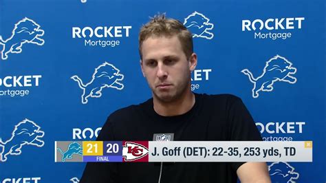 Detroit Lions Quarterback Jared Goff Head Coach Dan Campbell React To