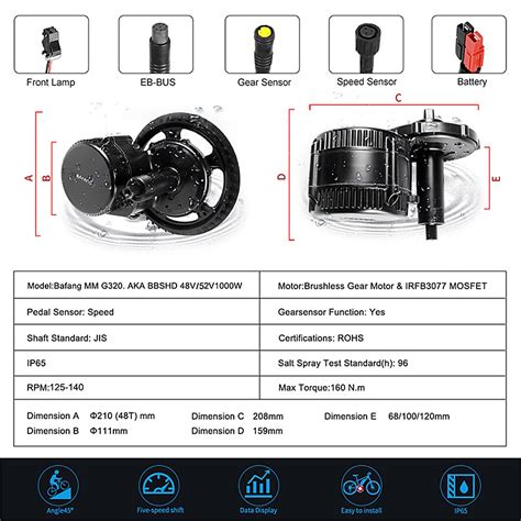 Bafang Bbshd 48v52v 750w Mid Drive Motor Kit For Ebike