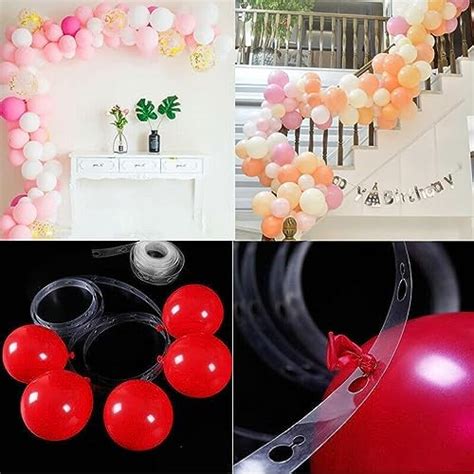 Flyloons Birthday Decoration Items With Balloon Arch Strip Tape Garland