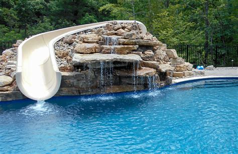 Swimming Pool Rock Slides Photos│ Blue Haven Pools