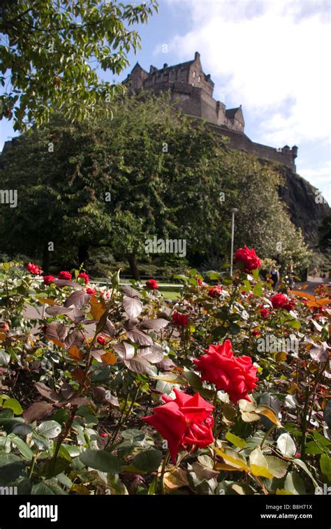 Edinburgh Castle And Princes Street Gardens Edinburgh Midlothian