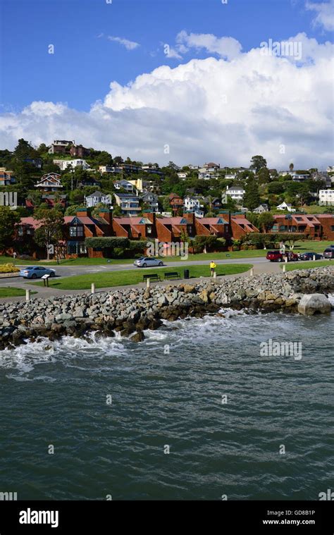 USA, California, Tiburon, Paradise Drive from Ferry Stock Photo - Alamy