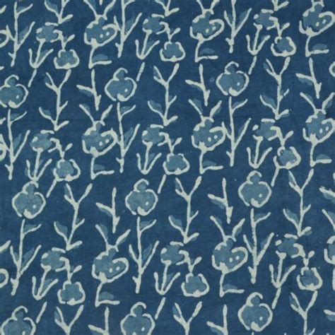 Multi Color By The Yard Indigo Blue Cotton Fabric Sewing Craft Floral