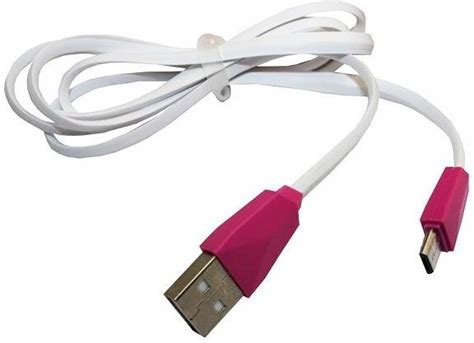 Ładowarka do telefonu Kabel USB Micro USB 1m płaski SILIKON HQ BIAŁY