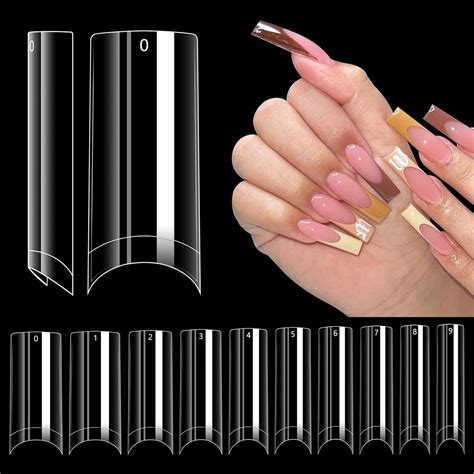 Amazon Lionvison Pcs No C Curve Nail Tips Long Square Nail