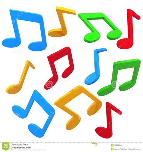 Colorful Music Notes Clip Art – Cliparts