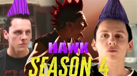 Hawks Hair Color Changing Again Purple Mohawk In Cobra Kai Season