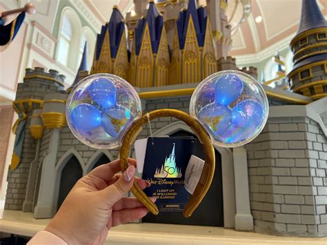 New 50th Anniversary Light Up Balloon Ear Headband Floats Into Magic