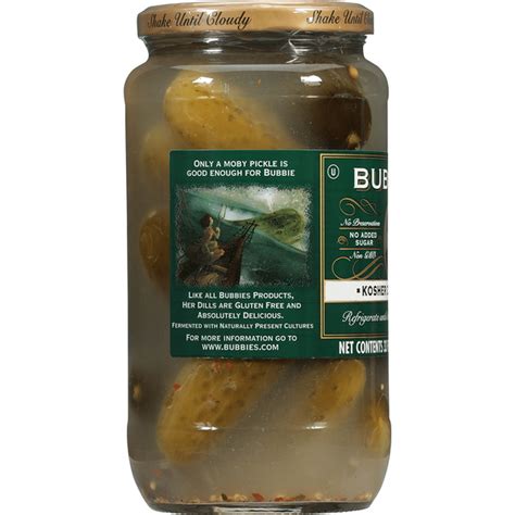 Bubbies Kosher Dill Pickles 33 Oz Delivery Or Pickup Near Me Instacart