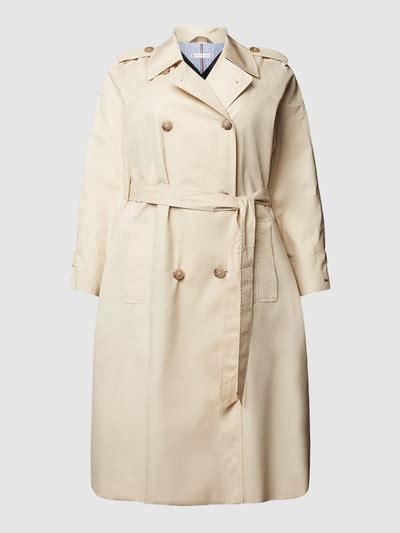 Tommy Hilfiger Curve Plus Size Trenchcoat Mit Bindeg Rtel Sand Online