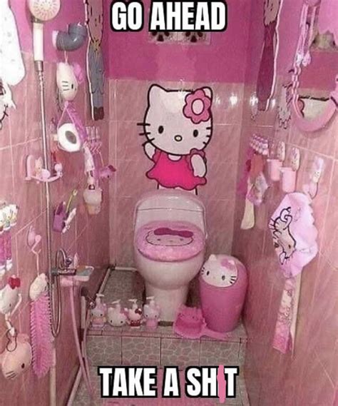 Toilet Is Filled With Kitty Litter Hello Kitty Know Your Meme