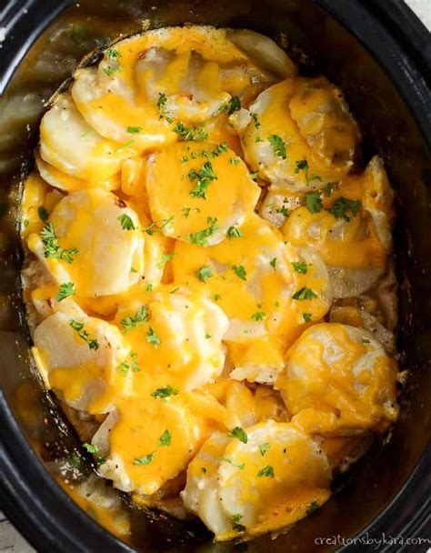 Recipe For Cheesy Crockpot Scalloped Potatoes These Cheesy Potatoes