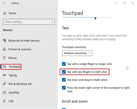 How To Enable Two Finger Tap For Right Click In Windows