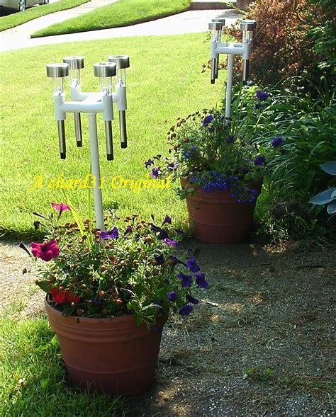 Slightly Off Center...: 06-13 Solar Light Planters...