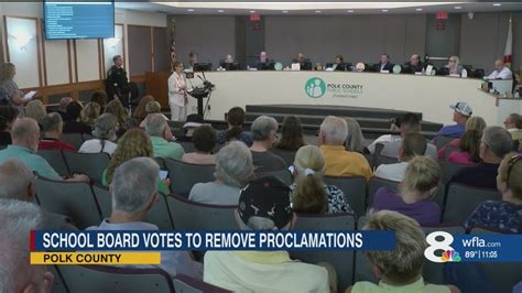 Polk County School Board Votes To Remove Proclamations Youtube