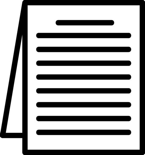 Document Line Icon Vector Art At Vecteezy