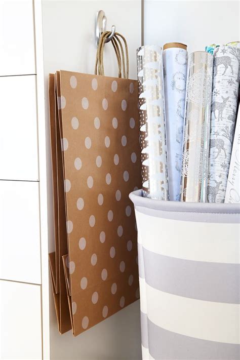 How To Create An Organized Gift Wrap Station Wrapping Paper Storage