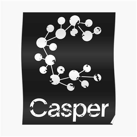 Casper CSPR Artic White Vintage Poster By PopFoxT Shirts Redbubble