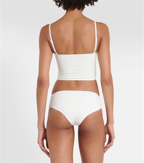 Orbit Cutout Bikini Top In White Christopher Esber Mytheresa