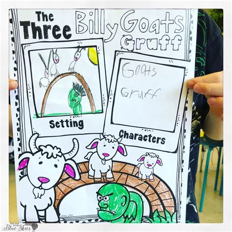 billy goats gruff book companion blue skies  jennifer white