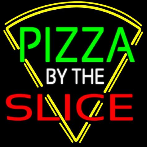 Custom Pizza By The Slice Logo Neon Sign USA Custom Neon Signs Shop