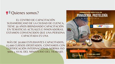 Panader A Pasteler A Y Reposter A Centro De Capacitaci N Sudamericano