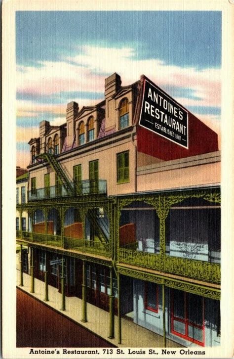 Vtg 1930s Antoine S Restaurant St Louis Street New Orleans Louisiana LA