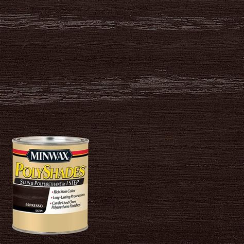 Minwax 1 qt. PolyShades Espresso Satin 1-Step Stain and Polyurethane ...