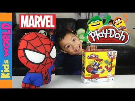 Play Doh Marvel Can Heads Iron Man And Captain America Toys Review