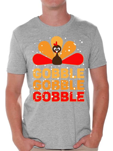 Awkward Styles Thanksgiving T Shirt Gobble Turkey T Shirts For Men