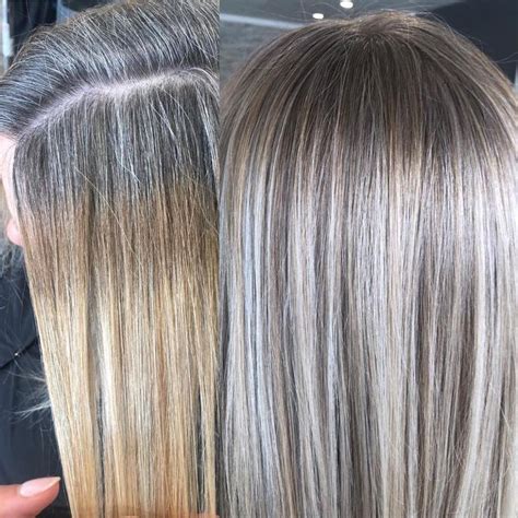 5 Ideas For Blending Gray Hair With Highlights And Lowlights Grey