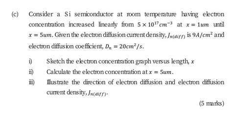 Solved C Consider A Si Semiconductor At Room Temperature Chegg