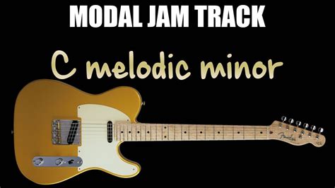 Melodic Minor Guitar Modal Backing Track Jam In Cm Youtube