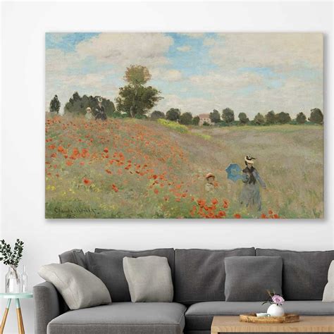 Poppy Field Claude Monet Wall Art Framed Prints & Canvas