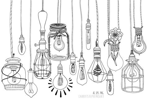 Continuous Line Art \u2022 Black And White \u2022 Light Bulb Drawing \u2022 Idea Illustration ...