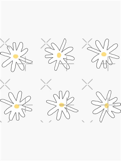 Daisy Flower Pack Sticker By Kayylat Redbubble