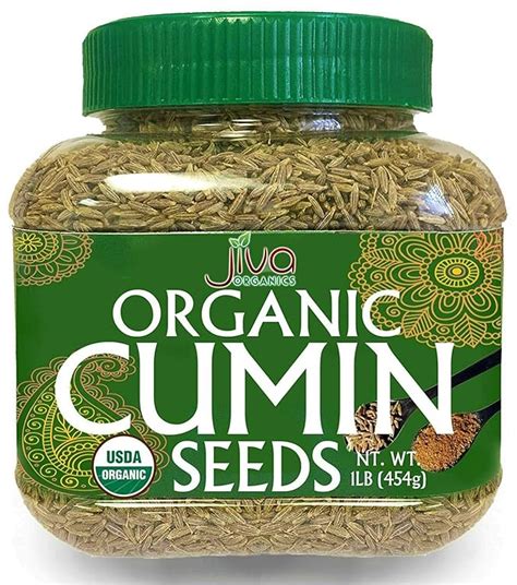 Amazon Jiva Organics Organic Cumin Seeds Whole 1 Pound Jar Non