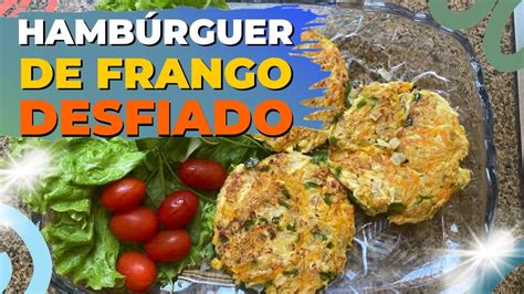 Receitinha FÁCIL e RÁPIDA FRANGOHAMBÚRGUER FRANGO DESFIADO