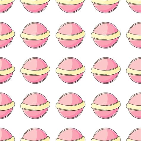 Cute Pattern With Sweets Background Caramel Seamless Pattern