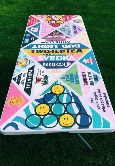 Beer Pong Table Beer Pong Table Painted Diy Beer Pong Table Beer