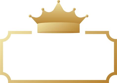 Crown frame border golden decor 40820611 Vector Art at Vecteezy