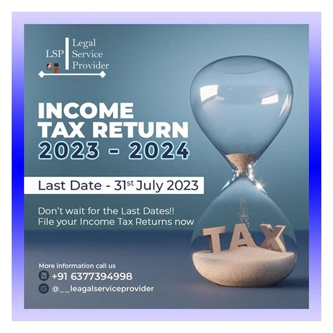 Income Tax Return AY 2023 24Last Date 31st July 2023Don T Wait For