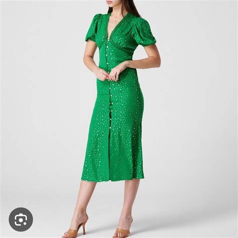 Never Fully Dressed Green Star Lindos Dress Size Depop